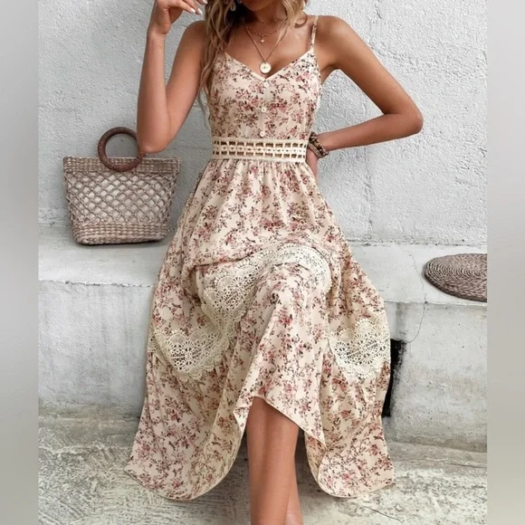 jaase white lace dress Mélisande white lace tiered maxi dress main image 0